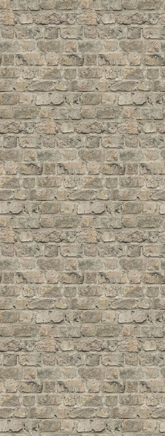 Non-woven wall mural, grey-beige, bricks, FW4055-3, Feature Walls, Decoprint