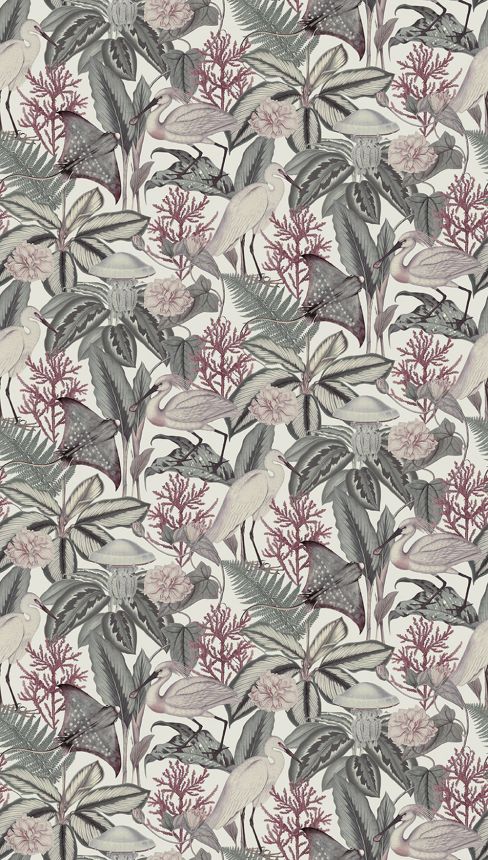 Non-woven wall mural, green, birds, leaves, FW4061-5, Feature Walls, Decoprint