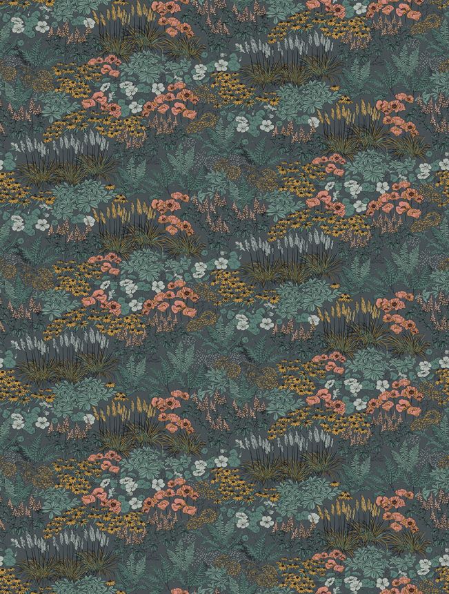 Non-woven wall mural, blue, flowers, FW4062-4, Feature Walls, Decoprint