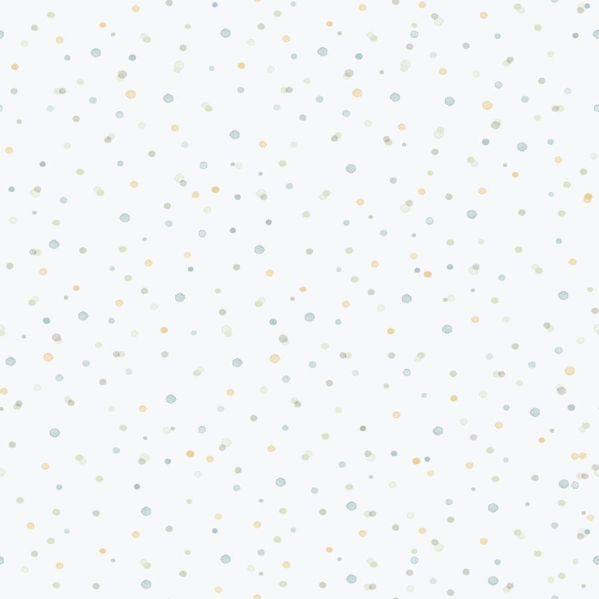 Children's non-woven wallpaper, blue, dots, specks, 289-2, Enzo,  ICH Wallcoverings
