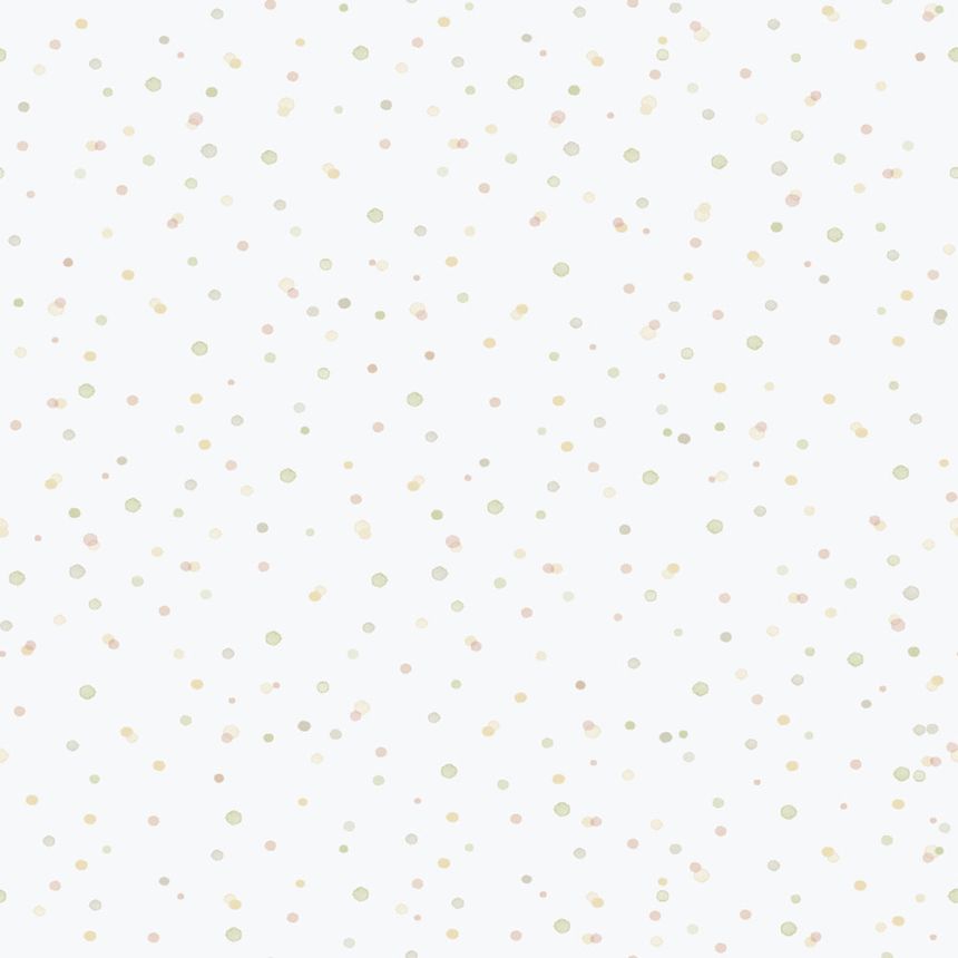 Children's non-woven wallpaper, green, dots, specks, 289-3, Enzo,  ICH Wallcoverings