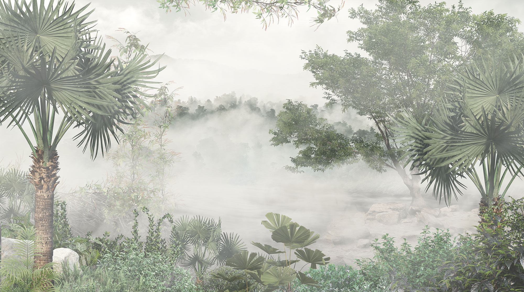 Customized non-woven wall mural, Tropical forest, 10043, Vavex