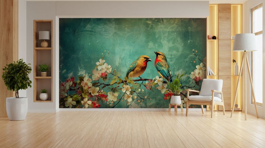 Customized wall mural, Blossoming branch with birds, 10056, Vavex