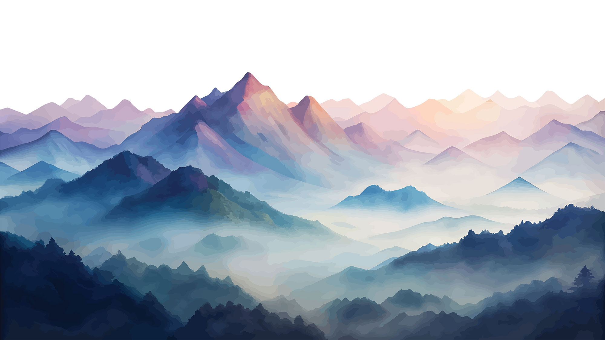 Customized non-woven wall mural, Mountain landscape, 10088, Vavex
