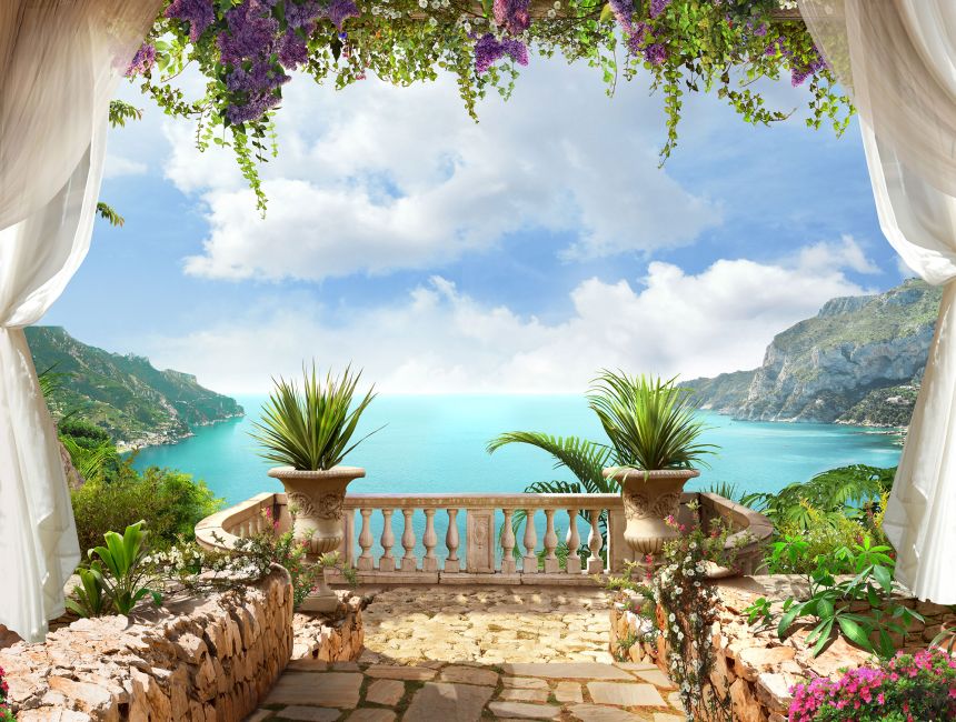 Customized non-woven wall mural, Sea view, 10093, Vavex