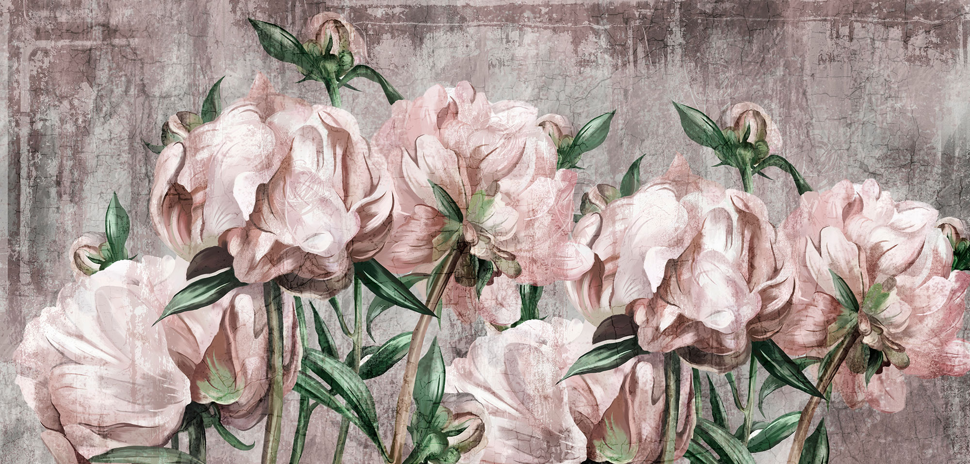 Customized wall mural, Flowers, peonies, 10114, Vavex