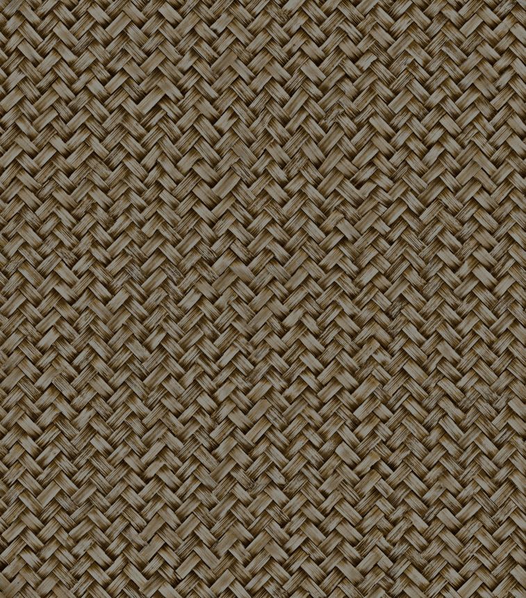Luxury non-woven wallpaper, brown-silver, imitation mat, Z57720, Architexture 2,  Zambaiti Parati
