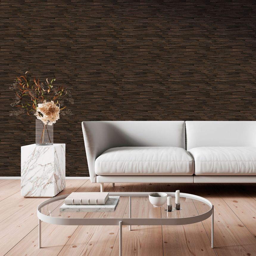 Luxury non-woven wallpaper, beige, wood imitation, Z57733, Architexture 2,  Zambaiti Parati