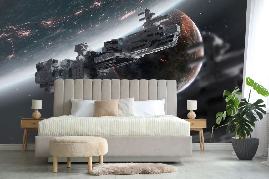 Customized non-woven wall mural, Space, Spaceship, 10140, Vavex