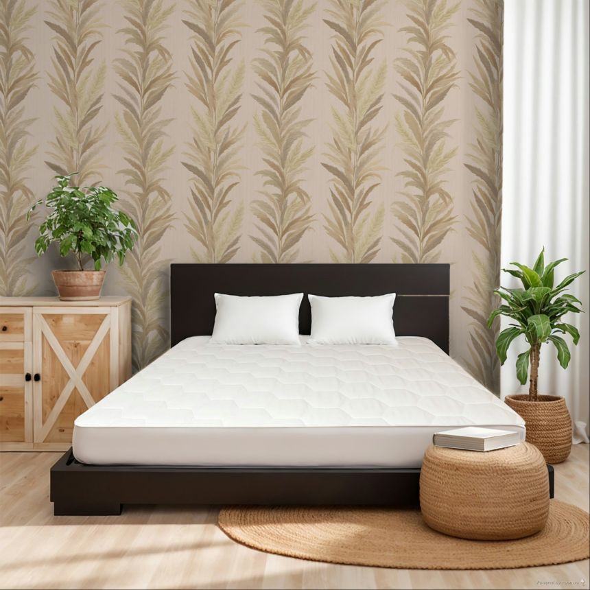 Wallpaper, gold-beige, leaves, 35904, Ornamenta, Parato by Cristiana Masi