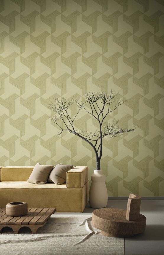 Non-woven wallpaper, geometric, grey-beige, 27501, Sintesi, Cristiana Masi by Parato