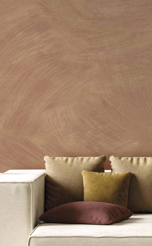 Non-woven wallpaper, stucco, brown, 27554, Sintesi, Cristiana Masi by Parato