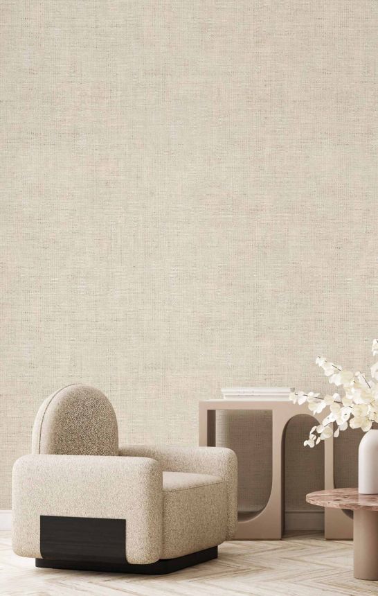 Non-woven wallpaper, fabric imitation, white, 27580, Sintesi, Cristiana Masi by Parato