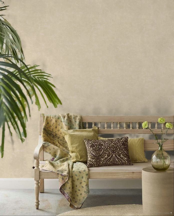 Wallpaper, gold-beige, fabric effect, 32472, Vitalis, Parato by Cristiana Masi