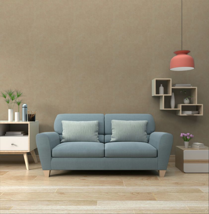 Wallpaper, brown, fabric effect, 32483, Vitalis, Parato by Cristiana Masi
