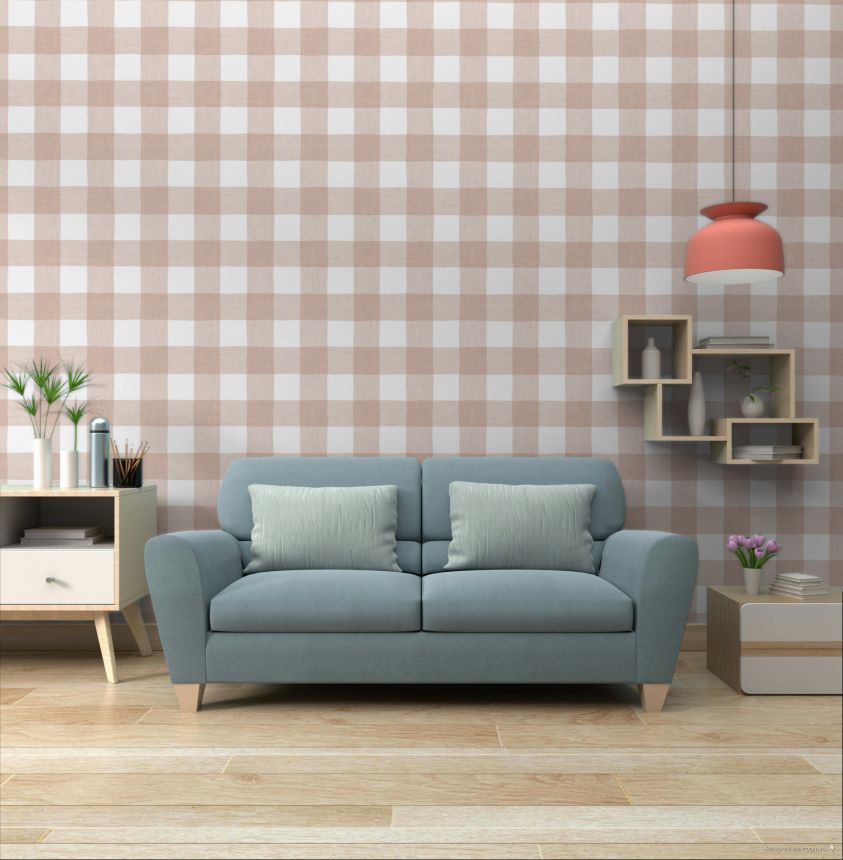Wallpaper, pink, fabric imitation, 38434, Top Stripes, Parato by Cristiana Masi