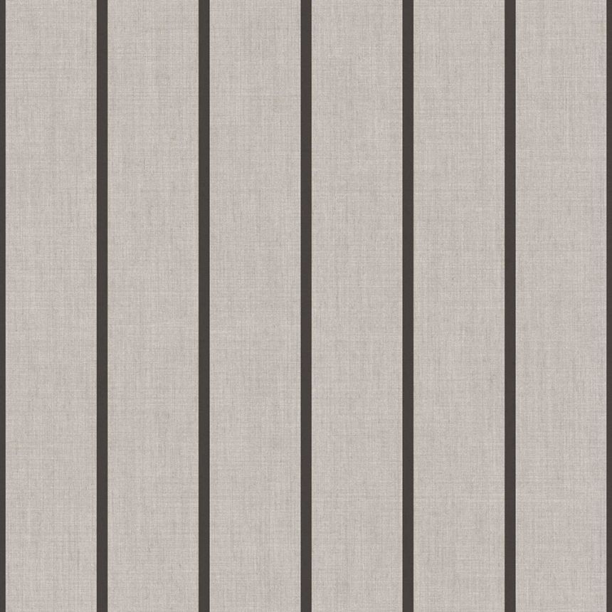 Wallpaper, grey-black, fabric imitation, stripes, 38462, Top Stripes, Parato by Cristiana Masi