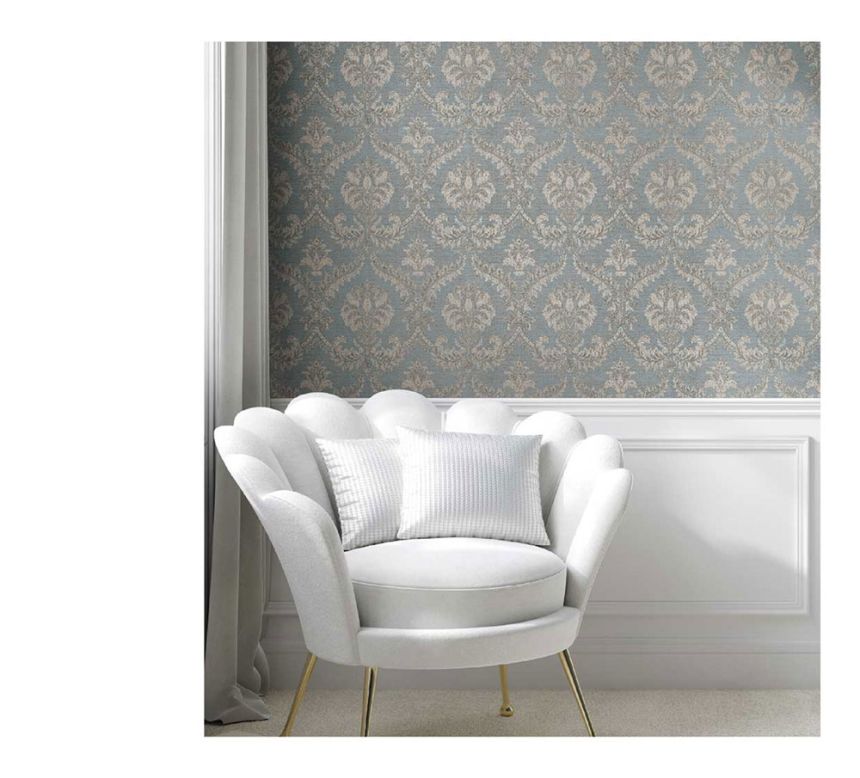 Non-woven wallpaper, beige-burgundy, baroque pattern, 23608, The Best Classic & Elegant, Cristiana Masi by Parato