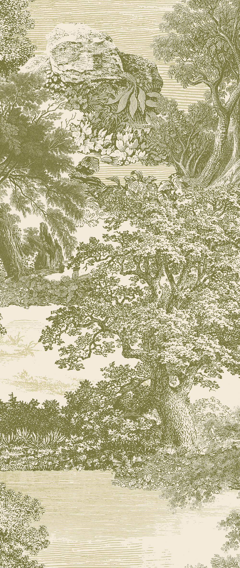 Mural wallpaper, green, forest, trees, DGSAL1033-300, Amazone, Masureel