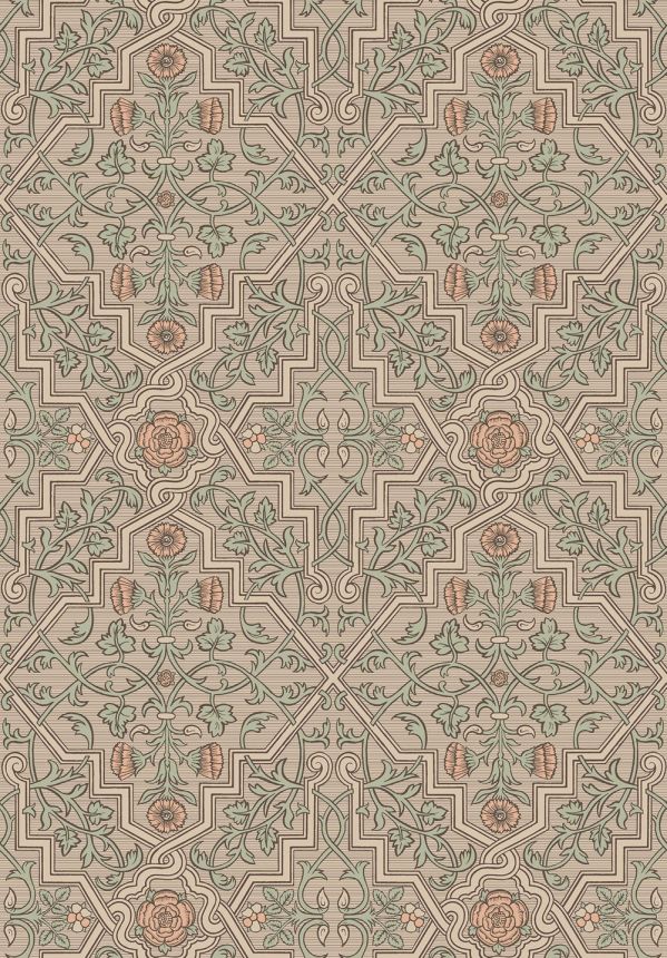 Beige wallpaper, flowers, 4501, Icons, Borastapeter
