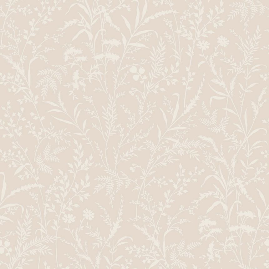 Wallpaper, beige, flowers, grasses, 38737, Borosan Hem, Boråstapeter