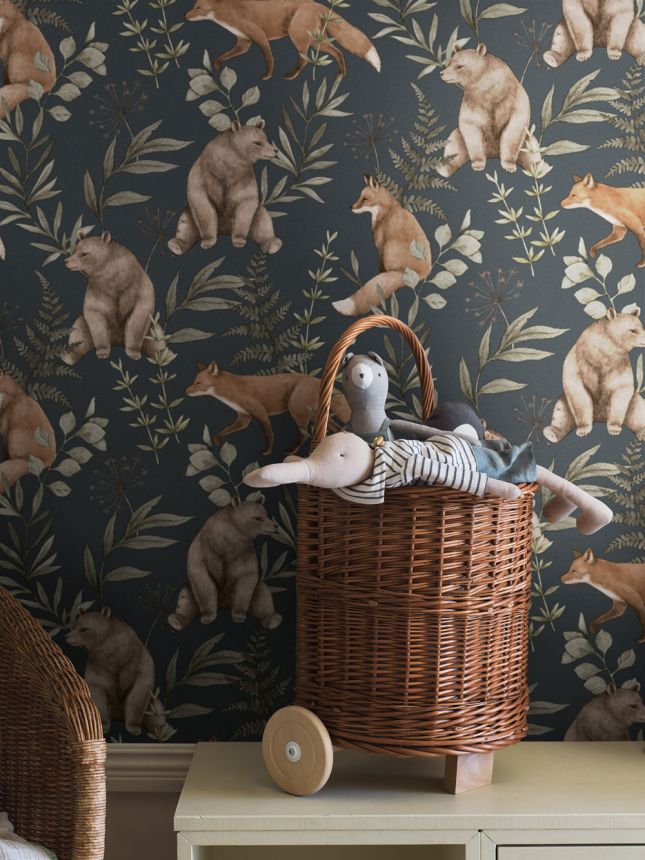 Wallpaper, dark blue, animals, 6920, Newbie Wallpaper, Boråstapeter