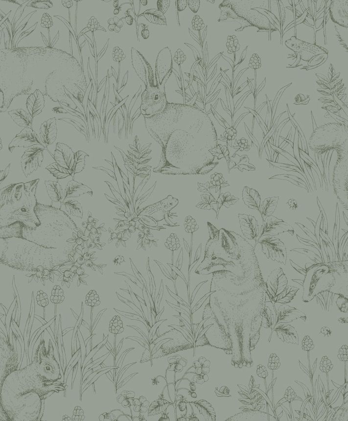 Wallpaper, green, animals, 7477, Newbie Wallpaper, Boråstapeter