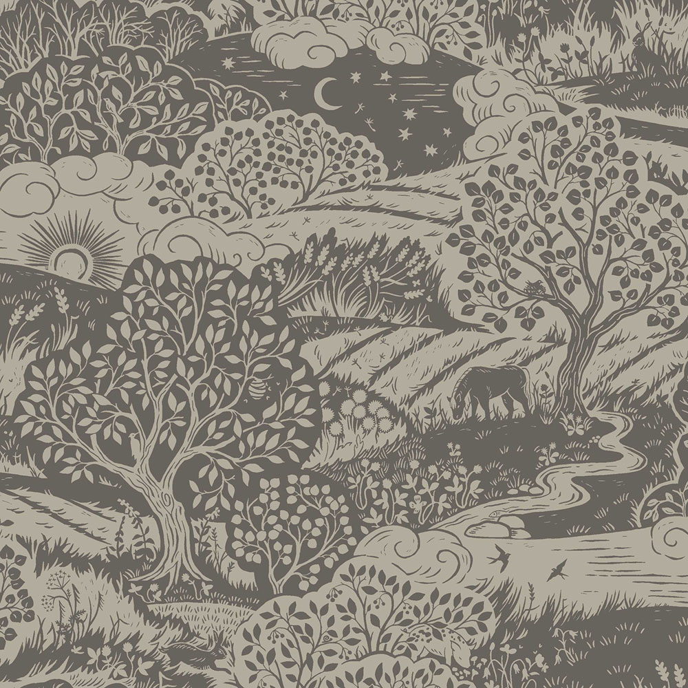 Wallpaper, grey-beige, landscape, 5831, Nordic Folk, Borastapeter