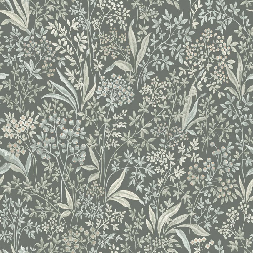 Green wallpaper, flowers, leaves, 7270, Icons, Borastapeter