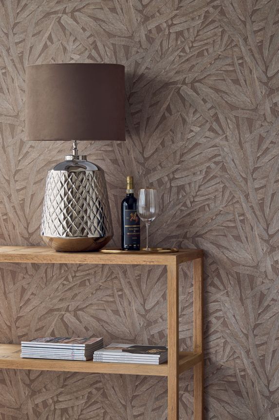 Wallpaper, brown, leaves, 350542, Riviera Maison, Eijffinger