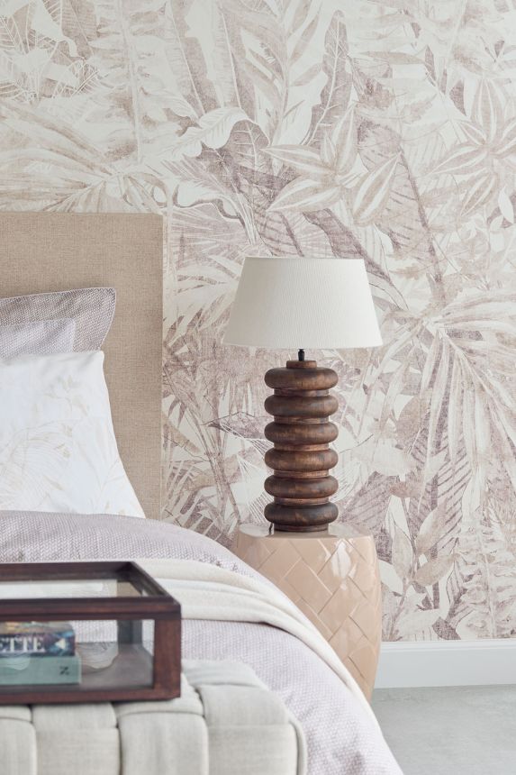 Mural wallpaper, brown, leaves, 350707, Riviera Maison, Eijffinger