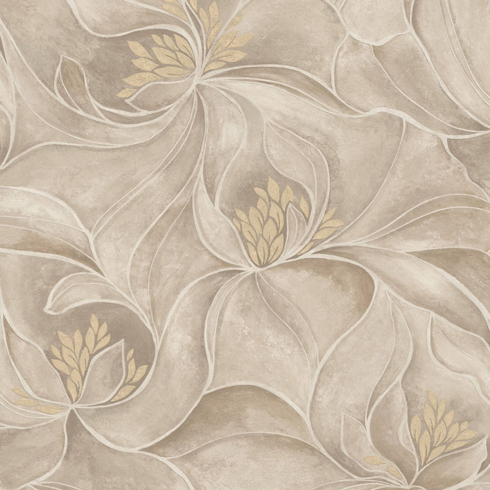 Luxury wallpaper, brown-beige, flowers, Z20121, Casa Chic, Zambaiti Parati