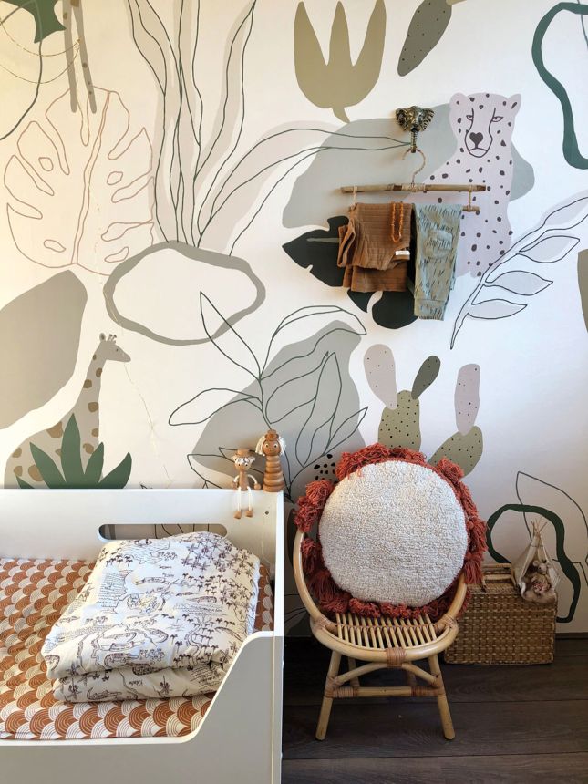 Children’s wallpaper mural, Safari, RB247, Daydreamers, Grandeco