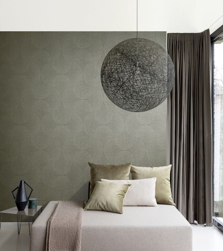 Wallpaper, green, graphic, Art Deco, EAR602, The Texture Book, Masureel
