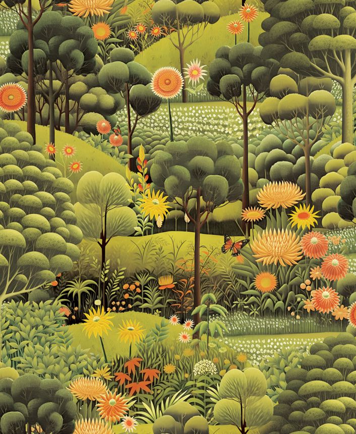 Wallpaper, green, landscape, flowers, trees, 127925, Arboretum, Graham Brown Premium