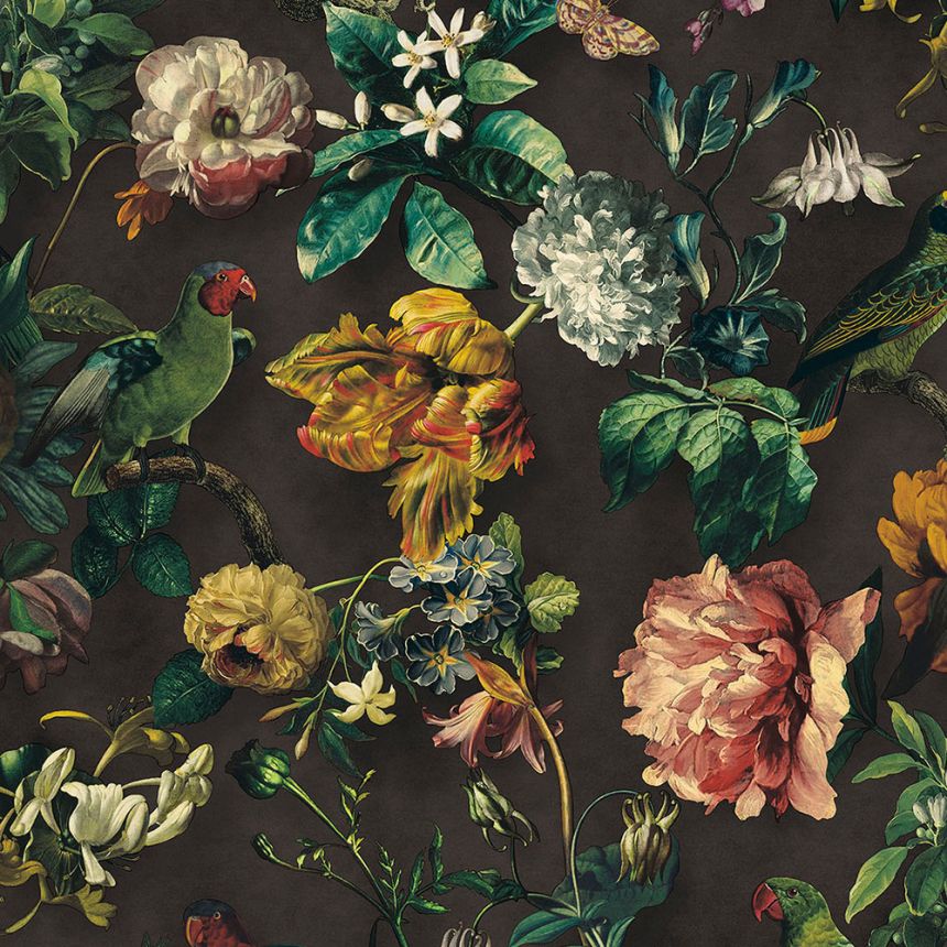 Luxury non-woven wallpaper 307300, Birds, Flowers, Museum, Eijffinger