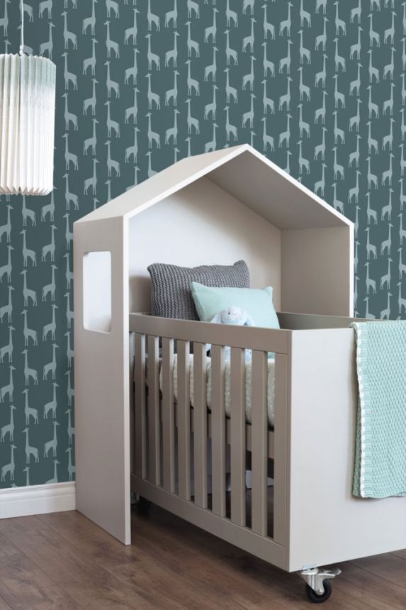 Children's non-woven wallpaper 139061, Giraffes, Let's play, Esta