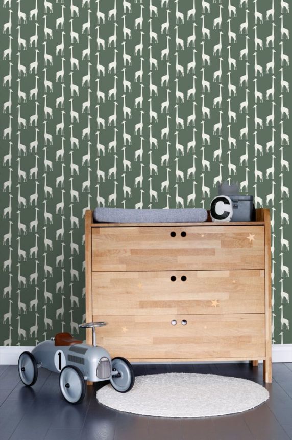 Children's non-woven wallpaper 139060, Giraffes, Let's play, Esta