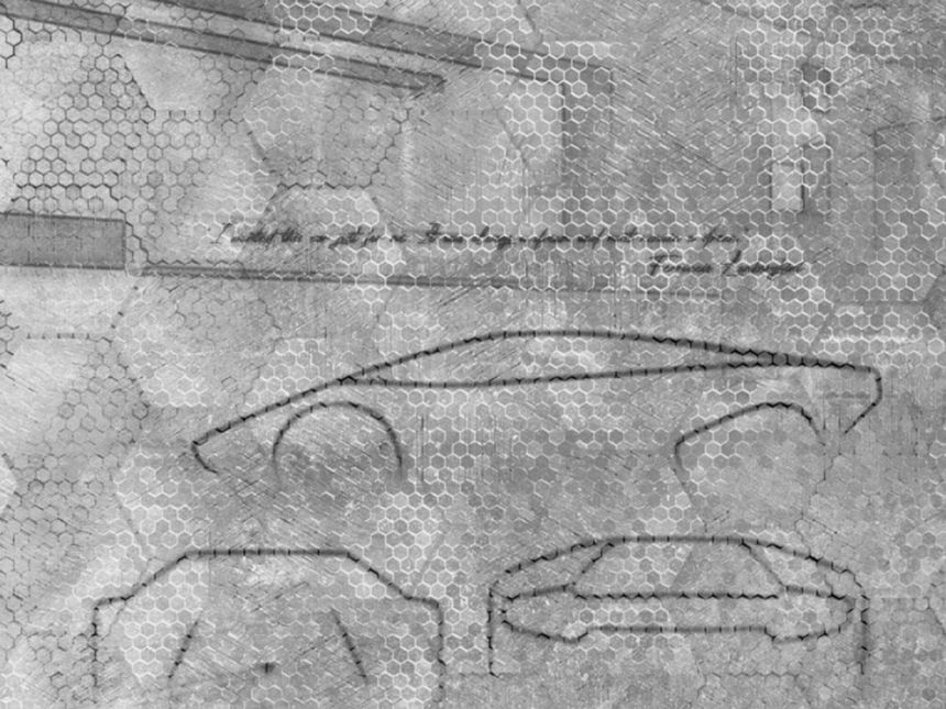 Luxury graphic wall mural Z90056, 330 x 300 cm, Automobili Lamborghini 2, Zambaiti Parati
