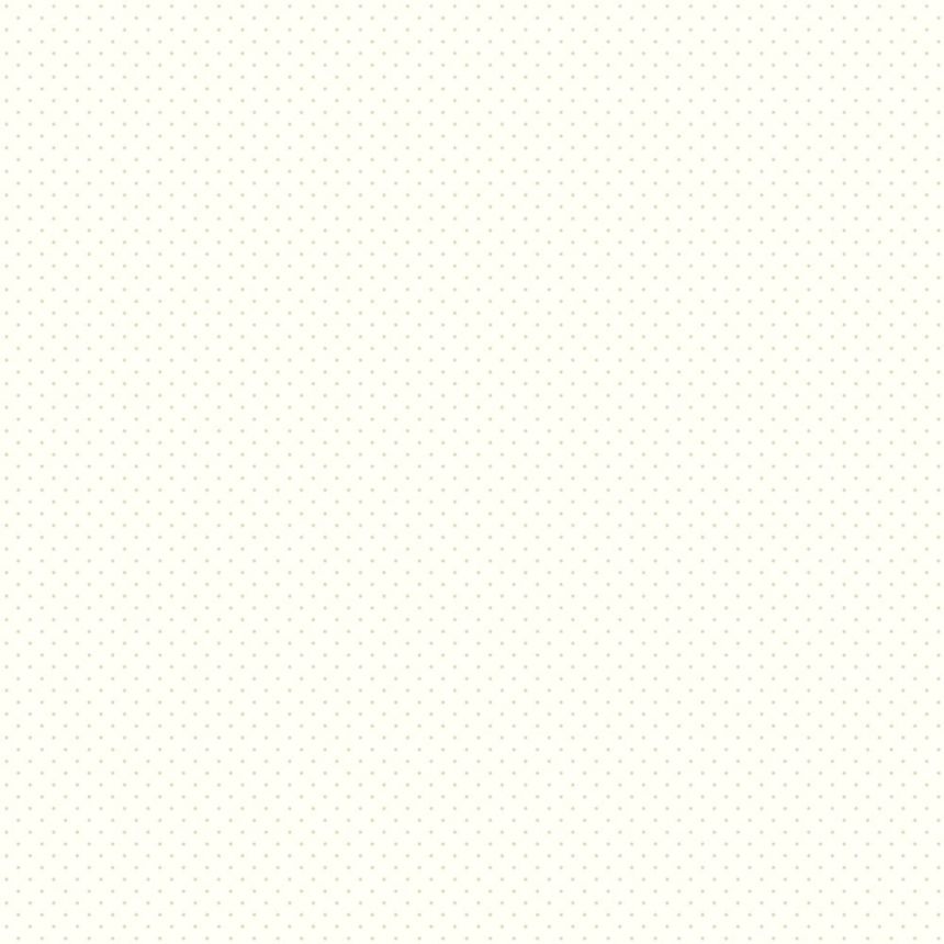 White non-woven wallpaper with small polka dots 137315, Black & White, Esta
