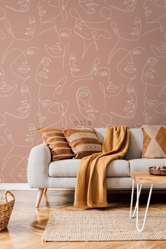 Non-woven graphic wall mural Faces 158960, 1,5 x 2,79 m, Art Deco, Esta