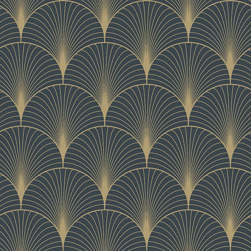 Dark blue geometric non-woven wallpaper 139231, Art Deco, Esta