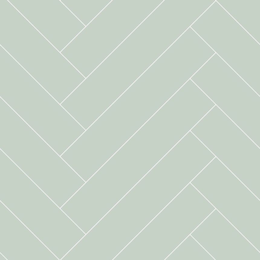 Green non-woven wallpaper with a parquet pattern 139221, Art Deco, Esta