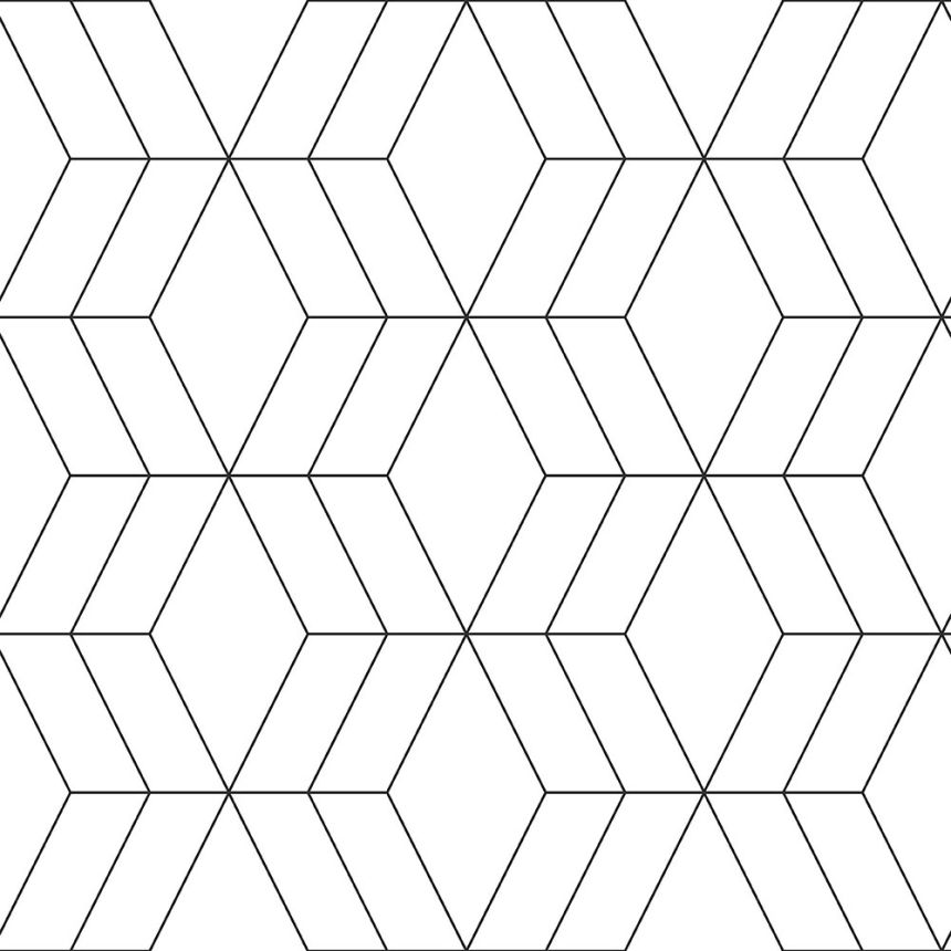 Black and white geometric non-woven wallpaper 139149, Black & White, Esta