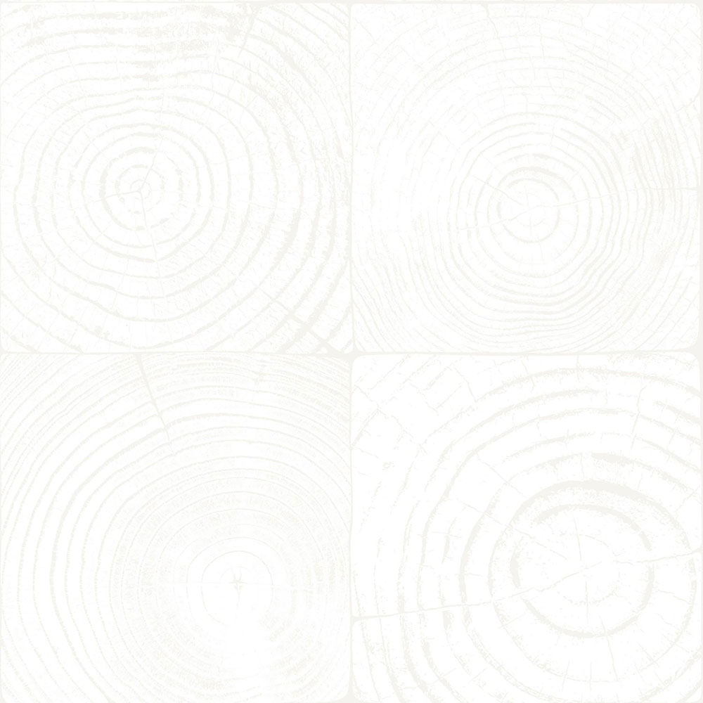 Non-woven wallpaper white, imitation wood with annual rings 347543, Matières - Wood, Origin