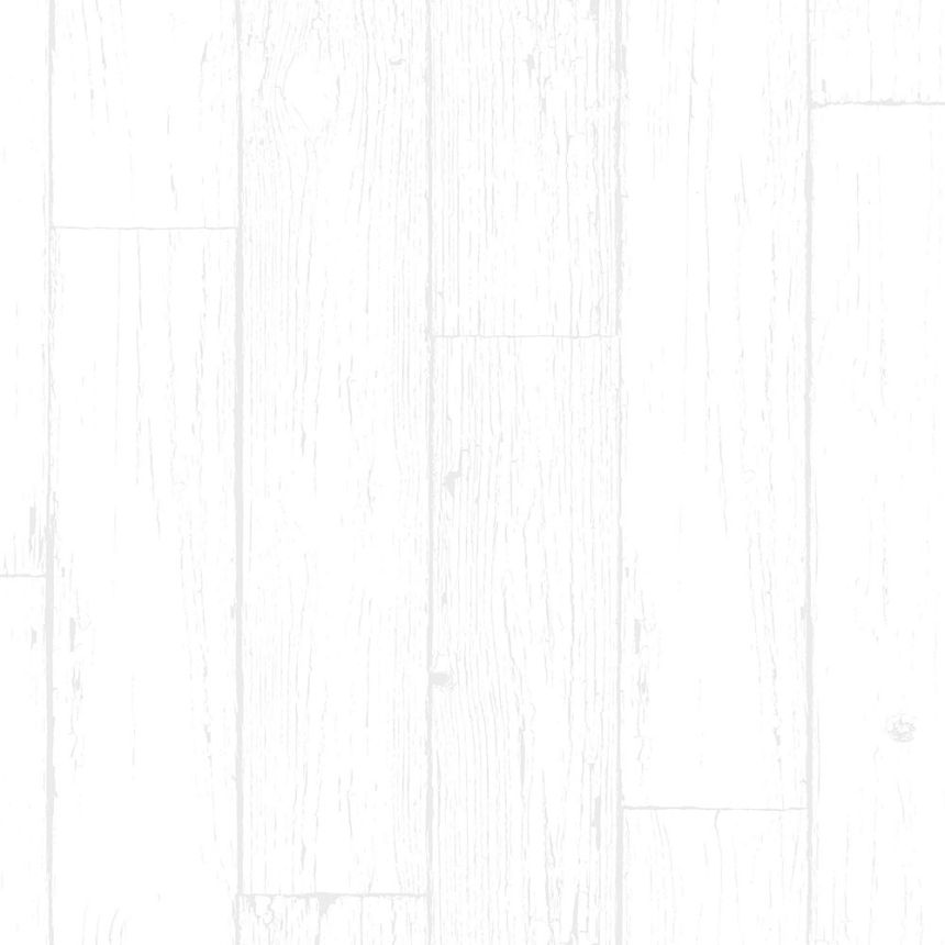 Non-woven wallpaper, imitation white wood, planks 347541, Matières - Wood, Origin