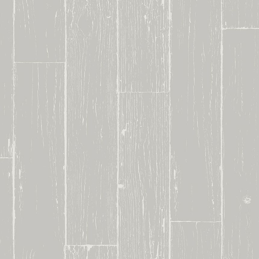 Non-woven wallpaper gray, imitation wood, planks 347539, Matières - Wood, Origin