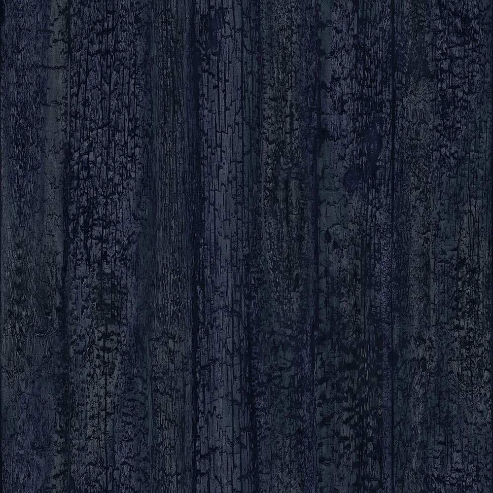 Dark blue non-woven wallpaper, imitation wood 347532, Matières - Wood, Origin