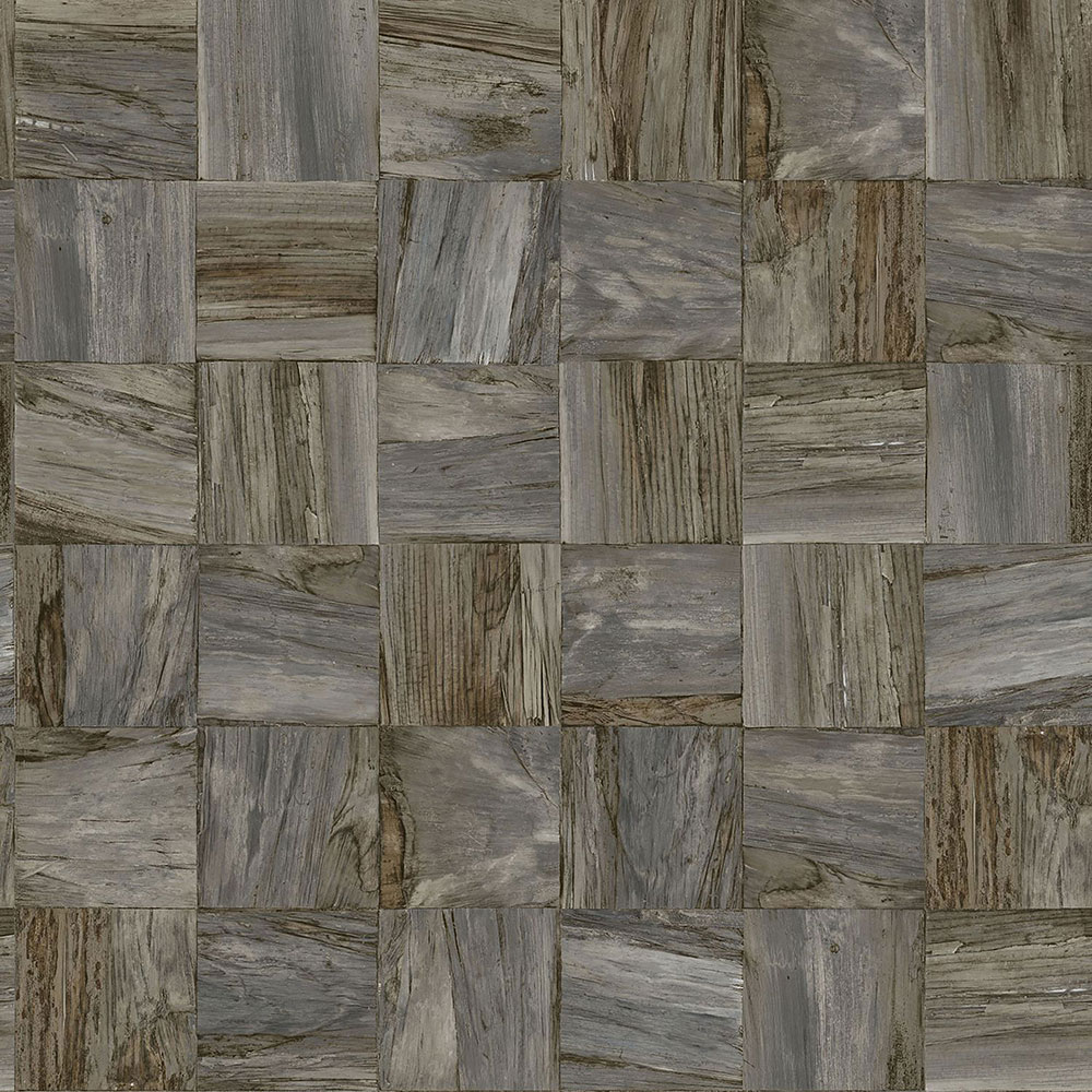 Gray-brown non-woven wallpaper Wood, imitation wood paneling 347519, Matières - Wood, Origin