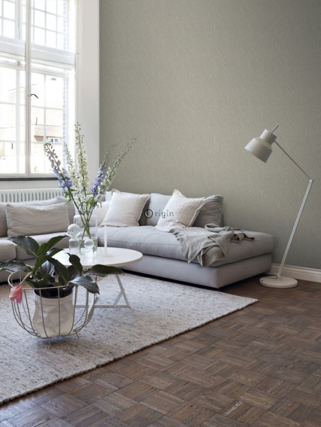Gray-brown non-woven wallpaper, mat design 347315, Matières - Wood, Origin